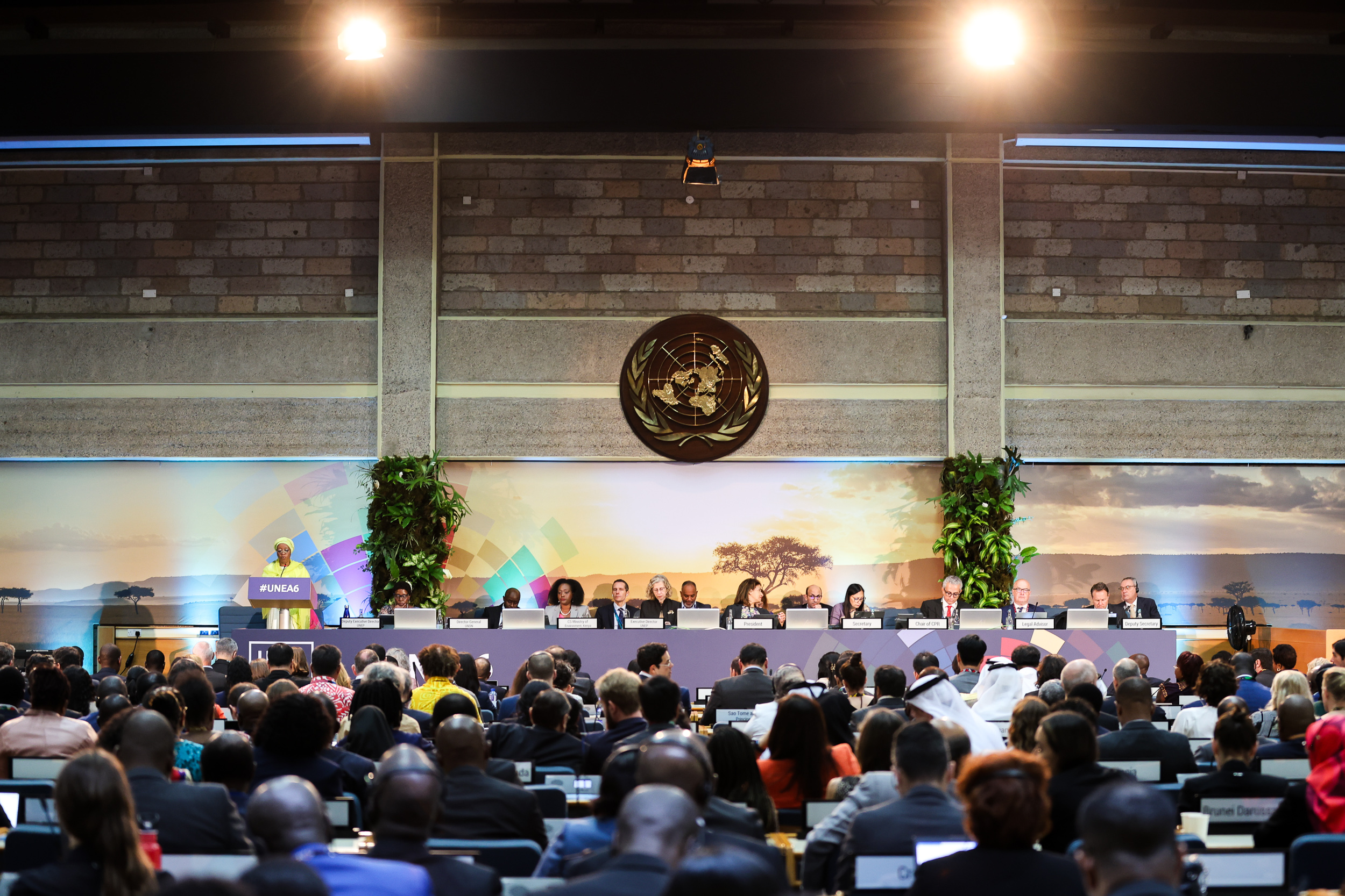 View of the dais during the opening plenary at UNEA-6