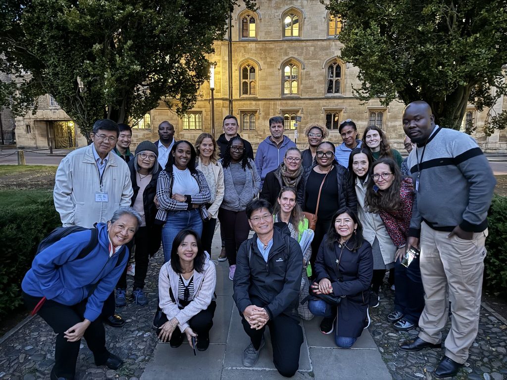 A group of people posing for a photograph. 